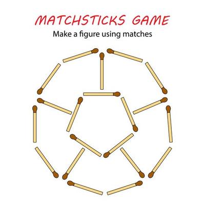 Matchsticks game for kids. Puzzle game with matches. Hand motility  training. 6046884 Vector Art at Vecteezy