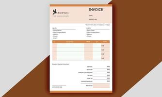 Professional Vector Business Invoice Template