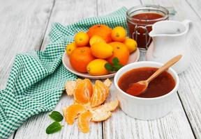 Delicious mandarine  jam photo