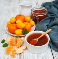 Delicious mandarine  jam photo