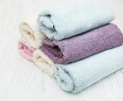 colorful spa towels photo