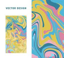 lo más destacado de las redes sociales cubre las plantillas de fondo. conjunto de textura de mármol brillante para un telón de fondo para iconos o su maqueta abstracta design.vector. colores amarillo, rosa, azul vector