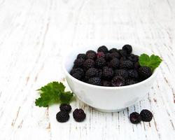 Bowl with Blackberries photo