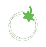 green tomato or cherry logo vector