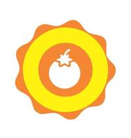 O initial organic fruit and vegetable logo vector