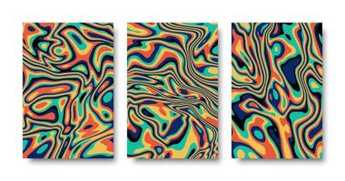 Abstract colorful cover background set vector