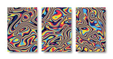 Abstract colorful cover background set vector