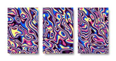 Abstract colorful cover background set vector
