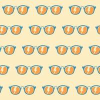 Seamless pattern background sunglasses with color vector