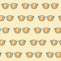 Seamless pattern background sunglasses with color vector