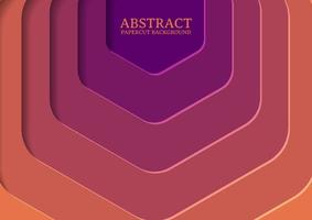 abstract hexagon papercut design background with overlap layer vector