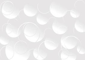 Abstract white and grey circle background texture vector