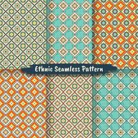 Set of Ethnic Seamless Pattern In Native Style vector