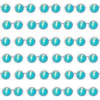Seamless pattern background sunglasses with color vector