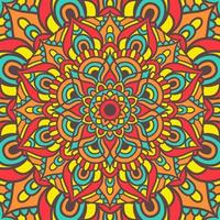 Ethnic Mandala Round Ornament Pattern With Colorful vector