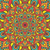 Ethnic Mandala Round Ornament Pattern With Colorful vector