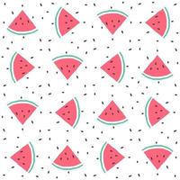 Watermelon seamless pattern background design vector