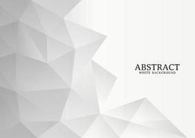 Abstract modern white and grey chaotic polygonal background vector