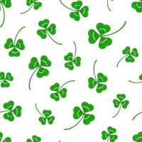 Three leaf clover seamless pattern vector