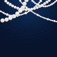 Pearl beads realistic background vector