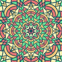 Ethnic Mandala Round Ornament Pattern With Colorful vector