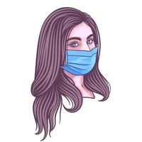women protective mask against for virus, woman wearing a mask