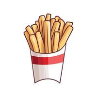 Hand drawn potatoes french fries vector
