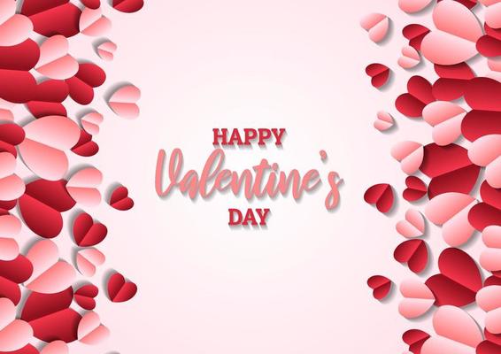 Happy valentine's day heart frame background