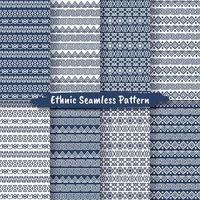 Set of Ethnic Seamless Pattern In Native Style vector