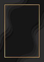 Luxury dark abstract background with overlap layers vector