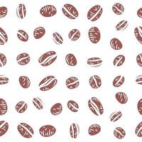 Coffee beans seamless pattern background vector