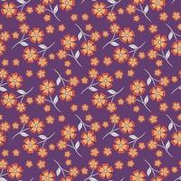 Abstract Floral Seamless Pattern With Leaves vector