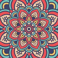 Ethnic Mandala Round Ornament Pattern With Colorful vector