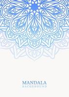Mandala round ornament background with gradient vector