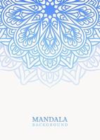 Mandala round ornament background with gradient vector