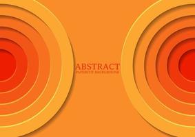 abstract circle papercut design background with overlap layer vector