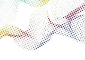 Abstract wavy colorful gradient dots halftone background vector