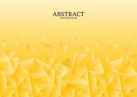Abstract modern yellow chaotic polygonal background design vector