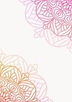 Continental retro mandala background with gradient vector