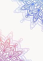 Continental retro mandala background with gradient vector