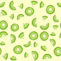 Seamless pattern with kiwi fruit background vector
