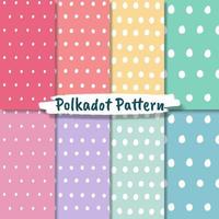 Polka dot pattern collection in pastel colors vector