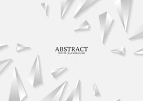 Abstract modern white and grey chaotic polygonal background vector