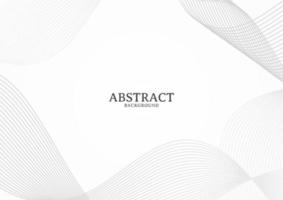 Abstract white and grey wave line design element vector