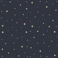 Seamless pattern with night sky and stars vector