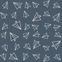 Seamless pattern with paper plane background vector