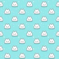 Seamless pattern with doodle kawaii vector