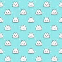 Seamless pattern with doodle kawaii vector