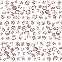 Coffee beans seamless pattern background vector