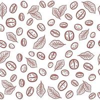 Coffee beans seamless pattern background vector